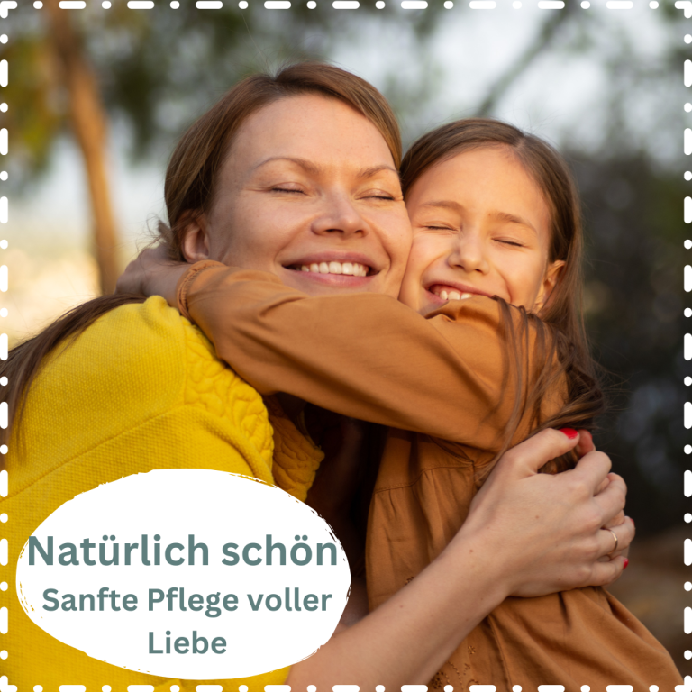 Beauty DIYs Mutter und Tochter schminken sich gemeinsam vor einem Handspiegel.